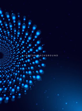 Lekeli mavi parlak bulanıklık koyu arkaplanda. Broşür, broşür, spor afişi. Vektör illüstrasyonu