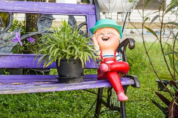 sandalye, Bahçe, çiçek, ağaç,