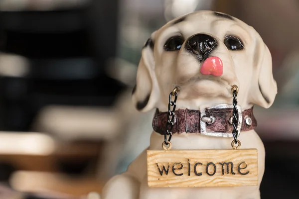 Hogy wellcome kutya. Stock Kép