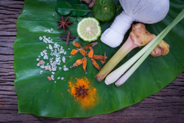 Bitkisel sıkıştırmak için Tay Masaj ve spa tedavi popüler topu 