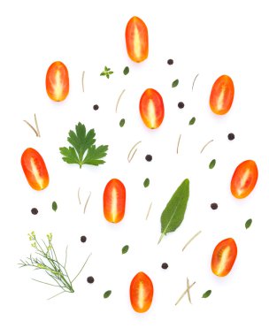 Renkli Avrupa malzemeler desen yaptı domates, biber, 