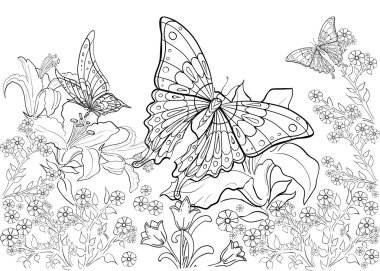 Elle çizilmiş mürekkep desen. Boyama için boyama kitabı boyama için yetişkin sayfa kitap: çok ilginç ve rahatlatıcı 