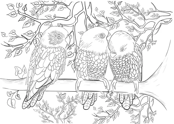 Modèle d'encre dessiné à la main. Livre à colorier Coloriage pour adulte Page pour livre à colorier : très intéressant et relaxant — Image vectorielle