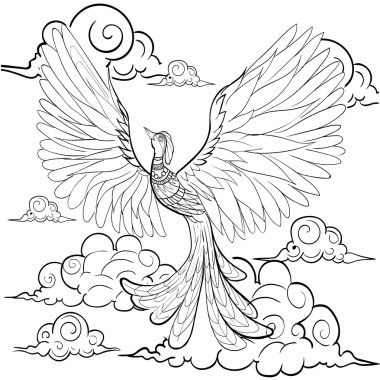 Elle çizilmiş mürekkep desen. Yetişkin için boyama kitabı