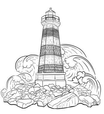 Elle çizilmiş mürekkep desen. Yetişkin için boyama kitabı