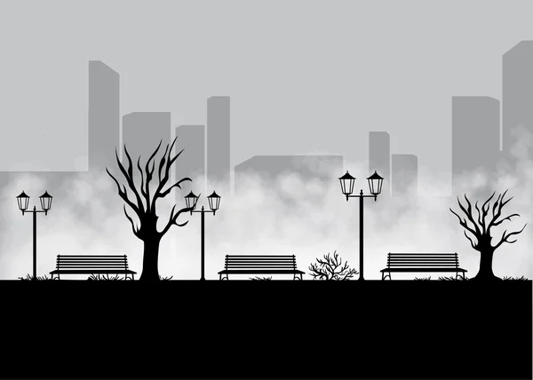 Landskapet för spelet. Bakgrund för spelet. Sömlös cartoon landskap. Vector ändlösa bakgrund. — Stock vektor