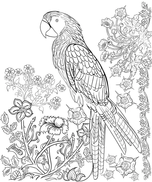 Modello di inchiostro disegnato a mano. Libro da colorare per adulti — Vettoriale Stock
