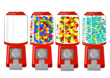 Otomat vektör İllüstrasyon düz Tasarım Elemanları.