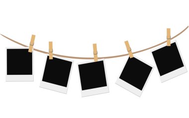 Boş fotoğraf çerçeveleri boş retro fotoframe Dekoratif şablon çerçeve tasarımı