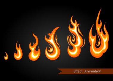 Vektör etkisi. Etkisi oyun için. Animasyon patlayabilir. Çizgi film patlama çerçeveler