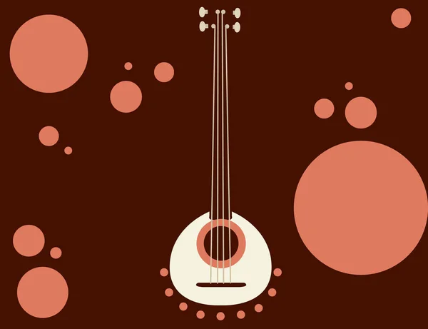 Narodowy Słowianie instrument muzyczny z czterech strun drewniany instrument płaski wektor ilustracja — Wektor stockowy