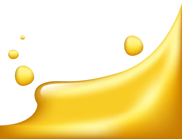 Aceite de girasol concepto de aceite sabroso flujo aceite vector ilustración sobre fondo blanco — Vector de stock
