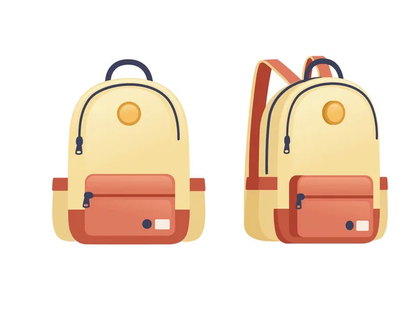Colorful Opened And Closed School Bags Empty Rucksack Backpack With Zippers  Cartoon Design Flat Vector Illustration Isolated On White Background Stock  Illustration - Download Image Now - iStock