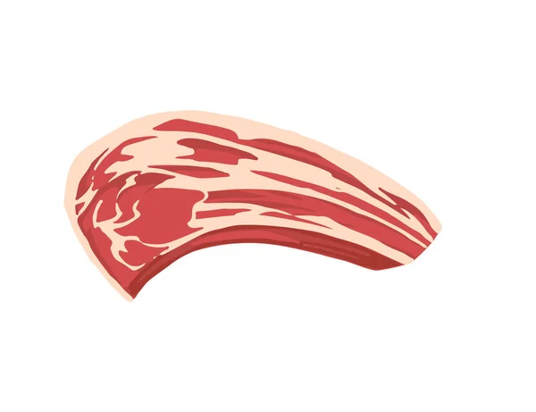Stuk Rauw Gesneden Vlees Steak Vers Vlees Voor Bbq Vector — Stockvector