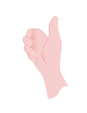 Beyaz arkaplanda izole edilmiş düz vektör illüstrasyonunun insan eli tutuş hareketleri