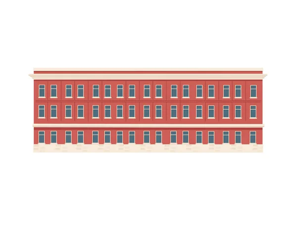 基于白色背景的红色经典美国建筑政府建筑矢量图解 — 图库矢量图片