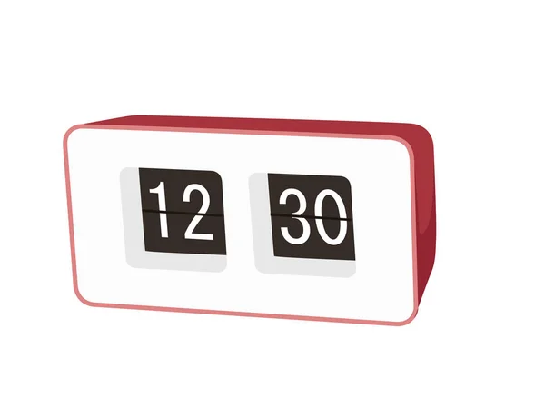 흰색 배경 위에 그려진 현대의 자명종 시계 벡터 삽화 — 스톡 벡터