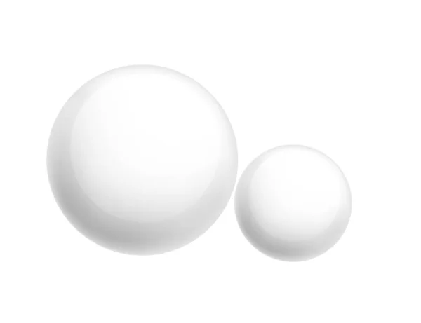 Figura de geometria da esfera branca fosca para ensino em ilustração vetorial escolar sobre fundo branco —  Vetores de Stock