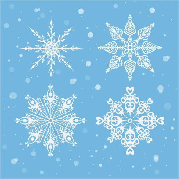 Nyår snöflingor — Stock vektor
