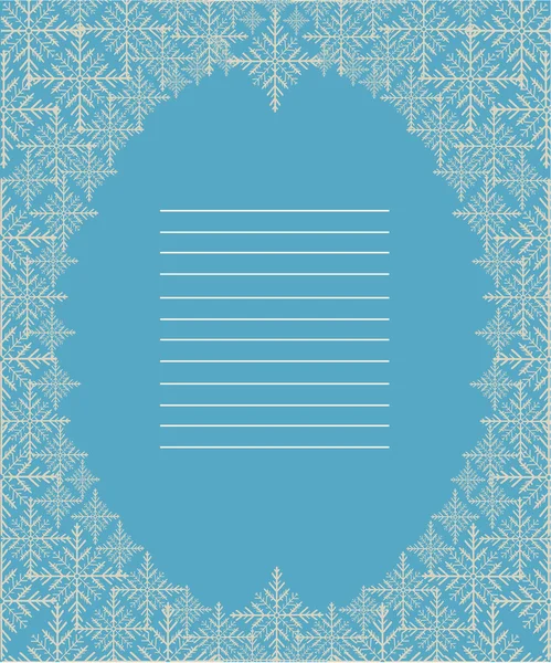 2016 новорічна рамка вітання синього декору — стоковий вектор