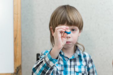 hamuru evde çocuk sculpts