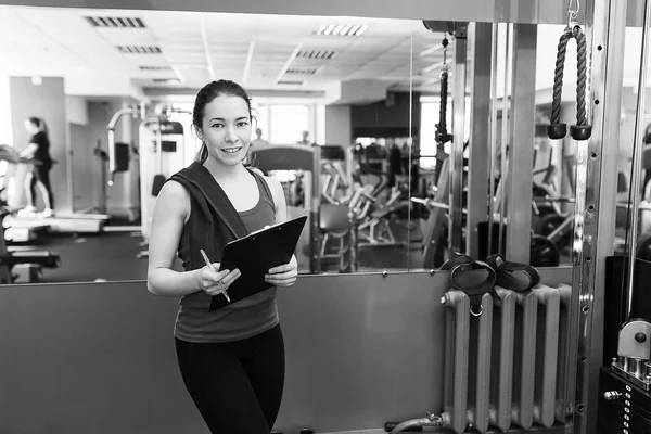 Giovane scuola femminile sport allenatore — Foto Stock