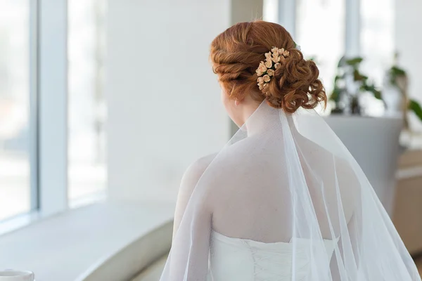 Cabelo vermelho da noiva — Fotografia de Stock