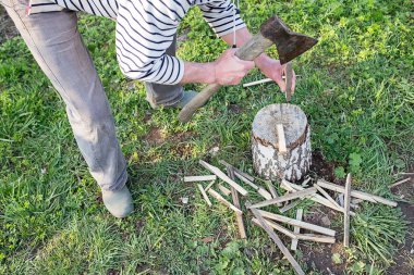 erkek doğrama yakacak odun eller
