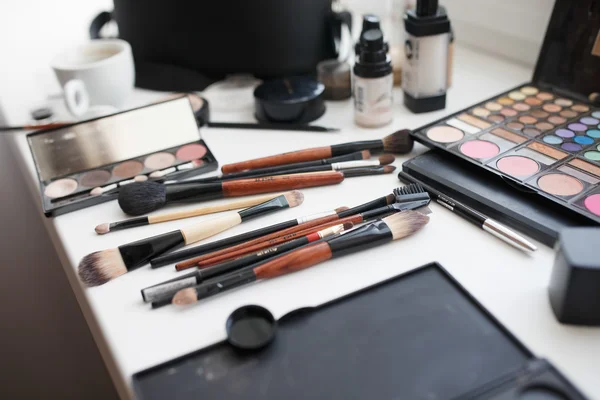 Makeup penslar, närbild — Stockfoto