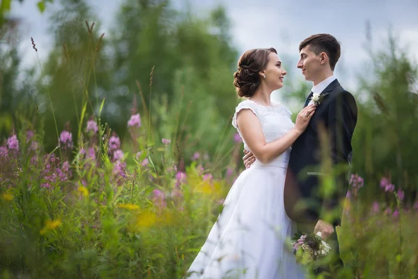 Beautiful bride and groom — Stock Photo, Image