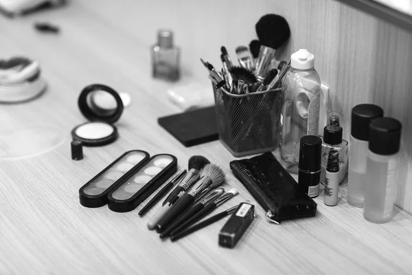 Maquillaje, cepillos, primer plano — Foto de Stock