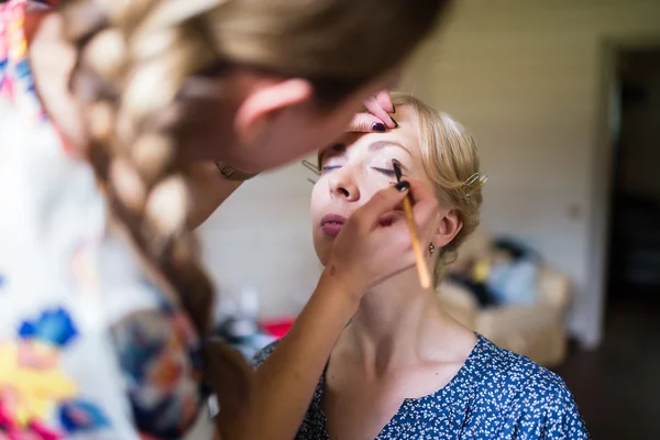 Pinceles de maquillaje, primer plano — Foto de Stock