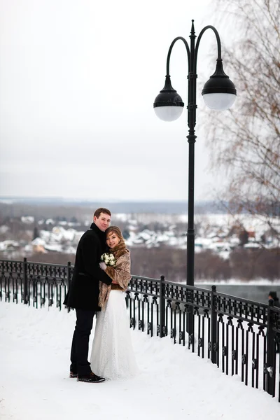 Wedding in the winter. — Stock Photo, Image