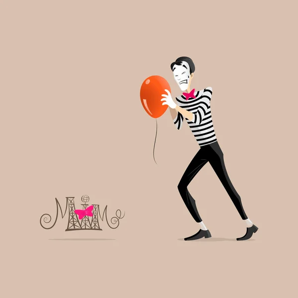 Performances Mime - faites bouger les choses — Image vectorielle