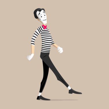 MIME performans - yerde yürüyüş