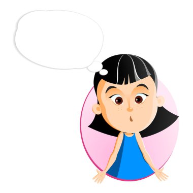 Asyalı bir kız yüzü.