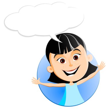 Asyalı bir kız yüzü.