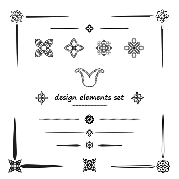 Un conjunto de elementos decorativos para decorar su trabajo . — Vector de stock