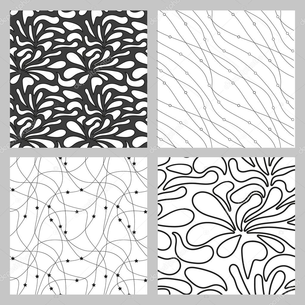 Monochrome elegant seamless pattern