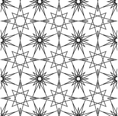 Vector mathematical pattern. The complex geometric pattern. Seamless pattern of thin lines.