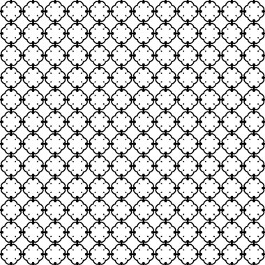 Karmaşık geometrik desen. Dikişsiz desen ince çizgiler. Siyah beyaz tek renkli süsleme.