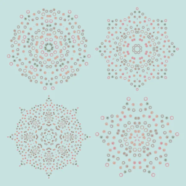 A design szép körkörös mintát. Meghatározott kör alakú minták. — Stock Vector