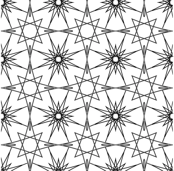 Vector mathematical pattern. The complex geometric pattern. Seamless pattern of thin lines. — Stok Vektör