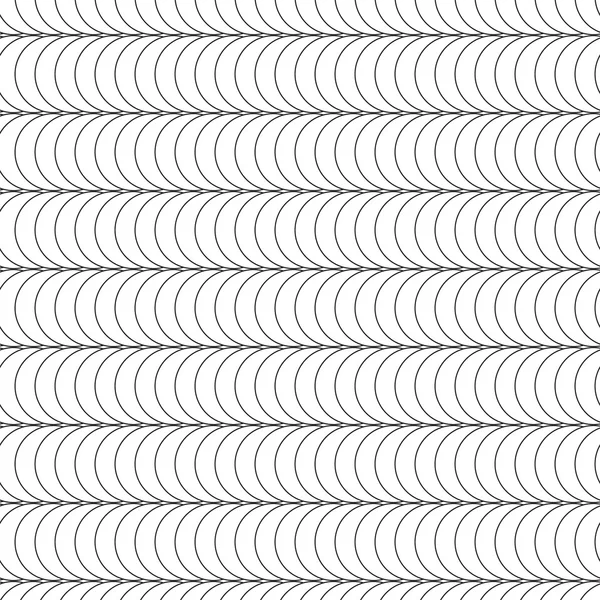 数学抽象无缝图案的小圆圈和弯曲的元素. — 图库矢量图片