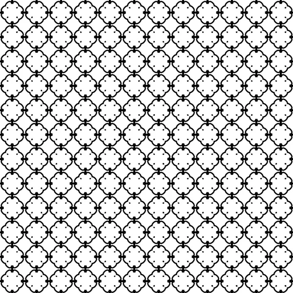 複雑な幾何学模様。細い線のシームレスなパターン。黒と白のモノクロ飾り. — ストックベクタ
