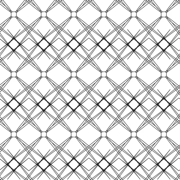 El patrón geométrico complejo. Patrón sin costuras de líneas delgadas. Adorno monocromo blanco y negro . — Vector de stock