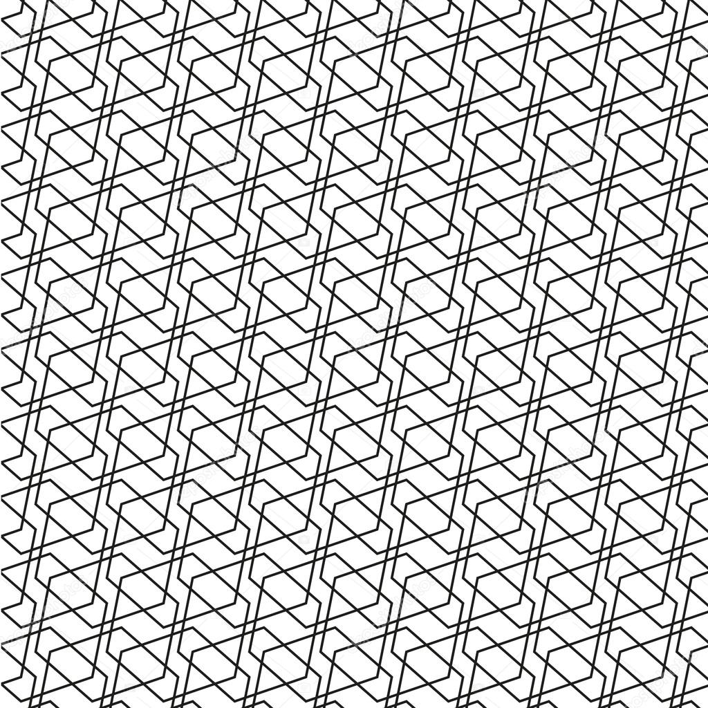 Monochrome elegant seamless pattern. Mathematical abstract seamless pattern