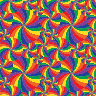Parlak renkli şemsiyelerin dikişsiz vektör deseni