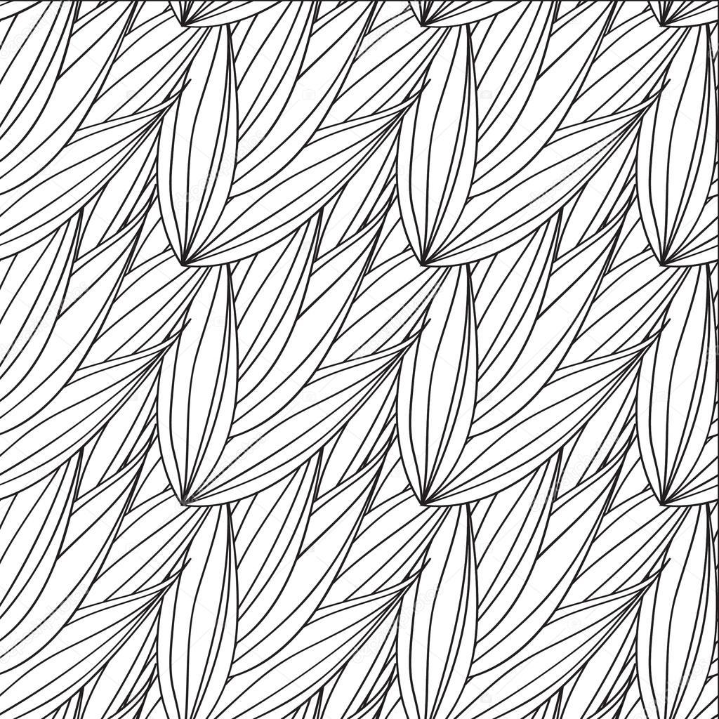 Seamless vector pattern of interwoven leaves. 