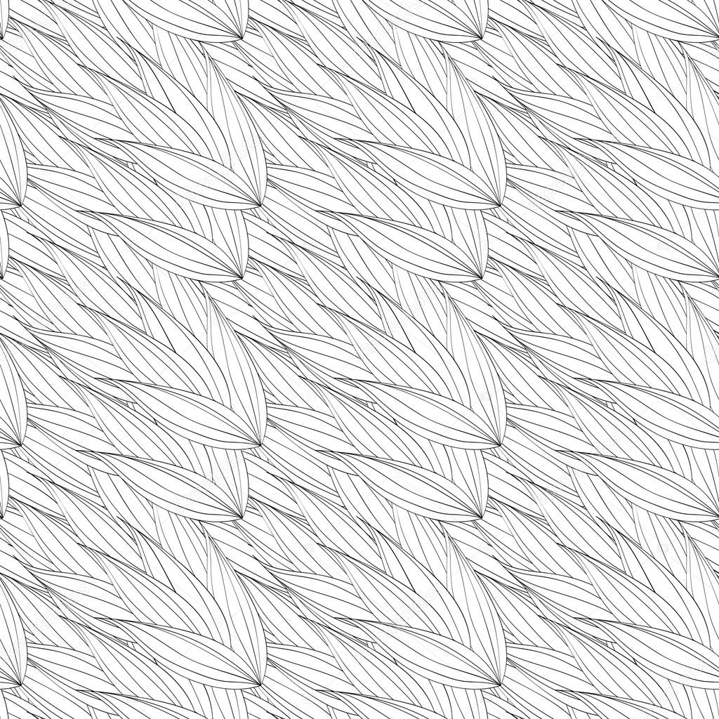 Seamless vector pattern of interwoven leaves. 